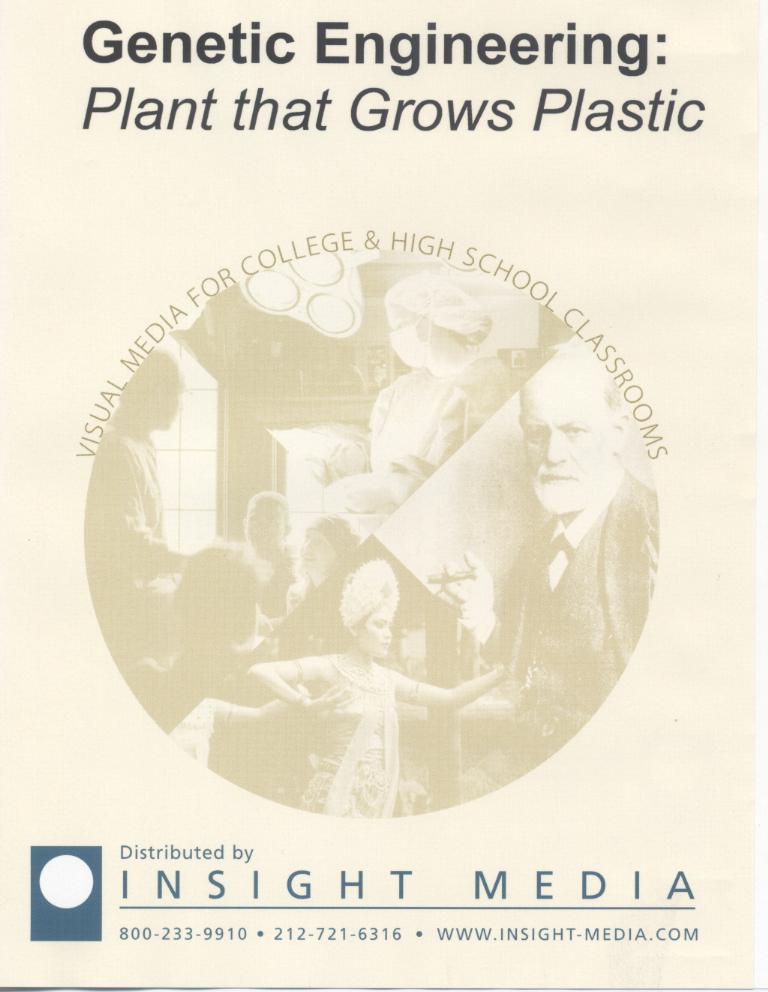 The plant that grows plastic 基因工程學-植物學