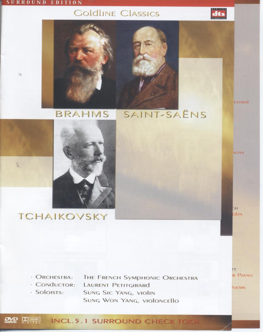 Brahms Concerto for violin and cello in A minor op.102 Saint-Saens Concerto for cello in A minor op.33; A night in Lisbon Tchaikovsky Variations on a rococo theme op.33